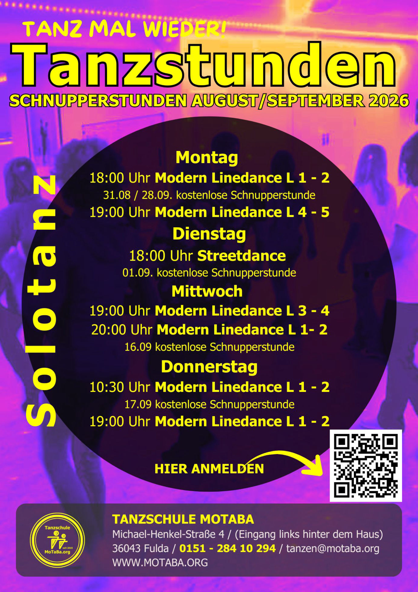 Solodance Tanzen ohne Partner